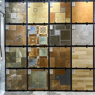 复古美式 阳台户外露台地中海拼花地砖 田园地砖600X600客餐厅卧室