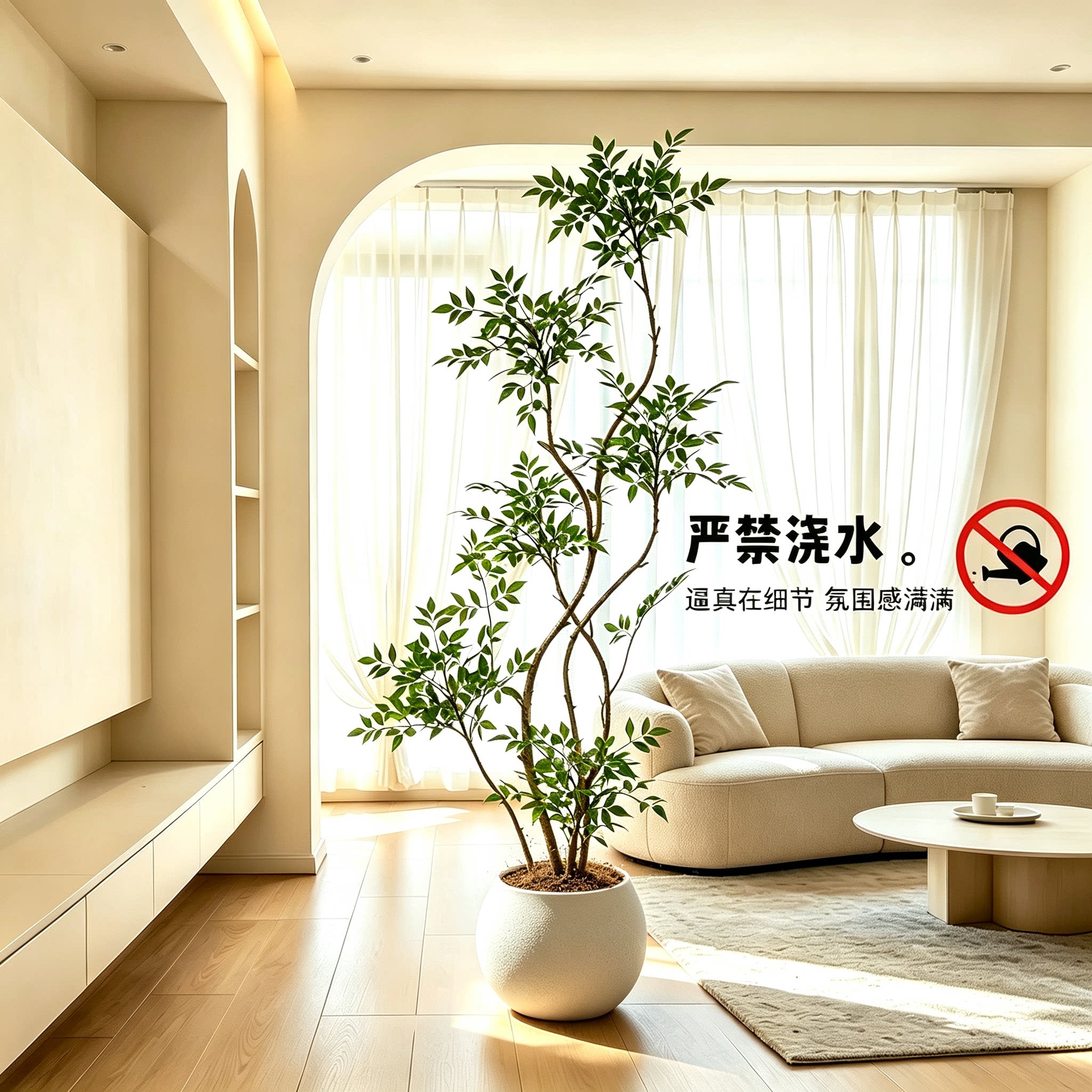 仿真南天竹高端轻奢仿生植物大型仿真植物盆景