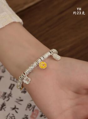 纯银盘缠手串俗称钱串子盘缠在手吃喝不愁寓意腰缠万贯！顺风顺水