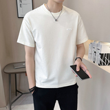 @店主2025新款设计男士高克重撞色圆领短袖T恤半袖91082-P48，男装T恤，电商D246