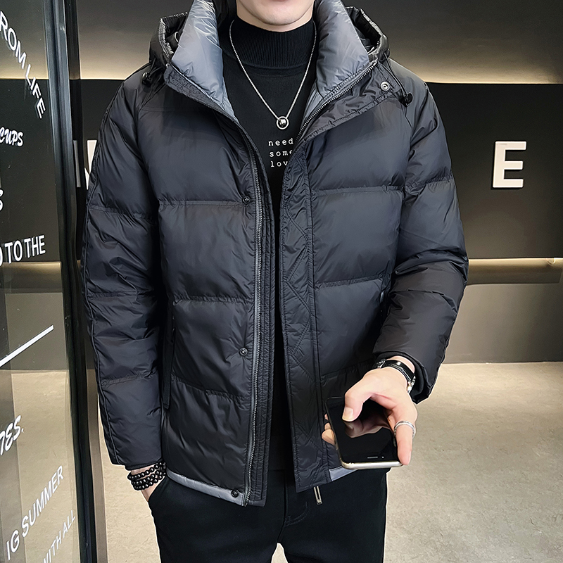 @店主风-有大码冬新款80%白鸭绒羽绒服潮流男连帽上衣-8808-P160，男装羽绒服，电商D246