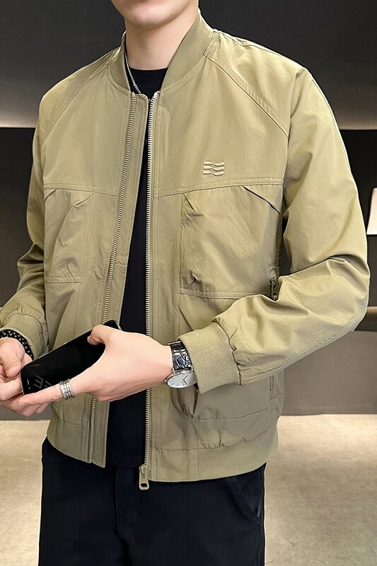 店主风男士飞行服外套2025新款棒球领潮牌工装夹克9937-P95控138,男装夹克,电商D246