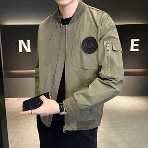 店主风 男士飞行服外套2025新款棒球领潮牌工装夹克58126-P110图片