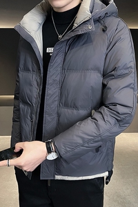 @店主风-冬新款80%白鸭绒羽绒服潮流男连帽上衣-8808-P160图片