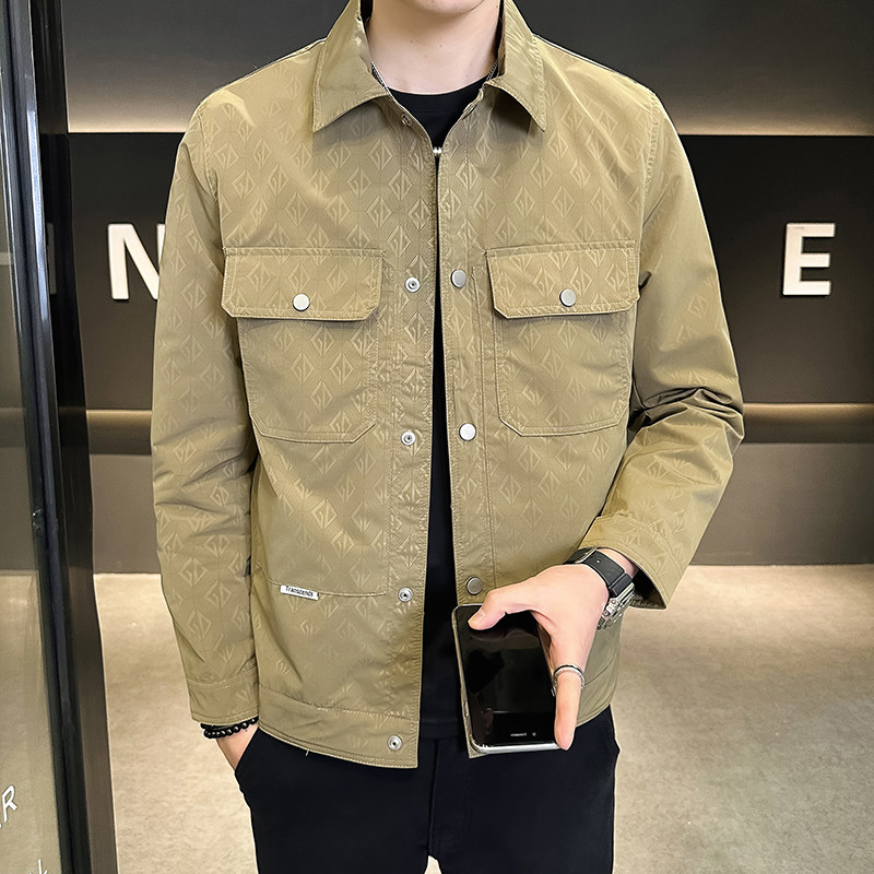 @店主-男士高端新定制面料满印工装夹克外套6203-P115图片