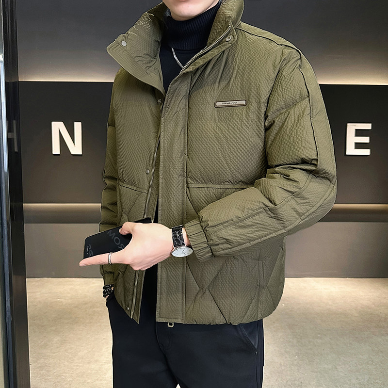 @店主风-肌理感特殊面料羽绒服潮流男立领-9095-P180,男装羽绒服,电商D246