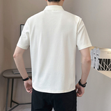新面料轻奢高级男士设计感polo杉短袖T恤半袖82227-P55，男装T恤，电商D246