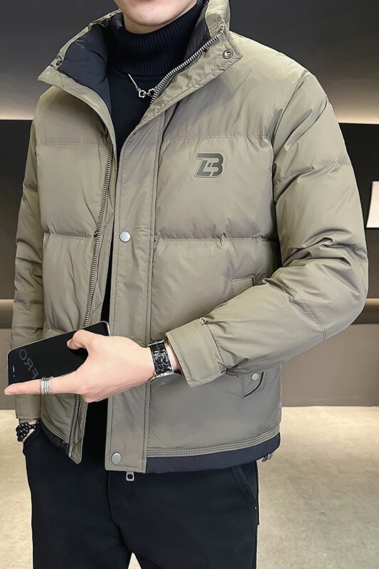 @店主风-新款白鸭绒羽绒服潮流男立领拼色24359-P185卷后258,男装羽绒服,电商D246