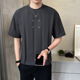原版面料定制提花男士高克重刺绣圆领短袖T恤半袖T516-P50，男装T恤，电商D246