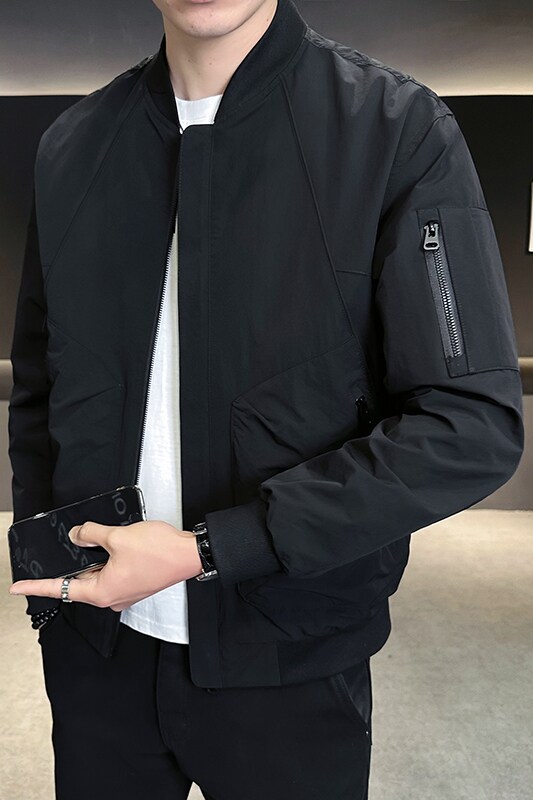 抖音2025春装男士外套棒球领工装夹克男8702-P105,男装夹克,电商D246