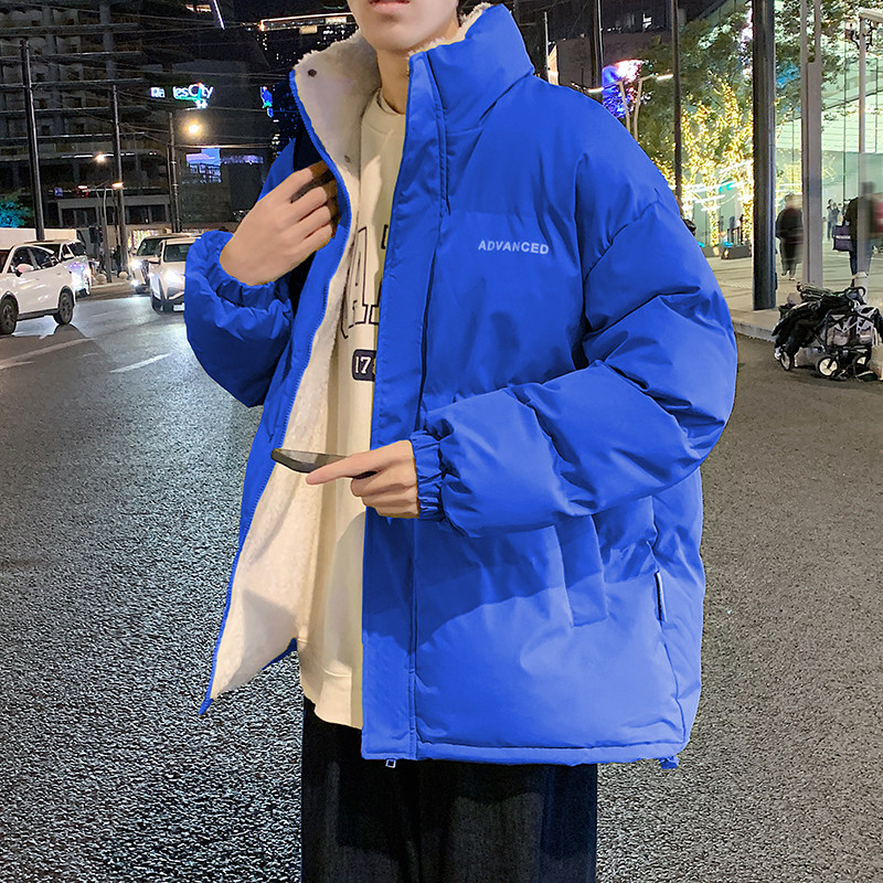 @港风-加绒冬季新款撞色图案潮流棉衣男上衣-MY538-P90控128,男装棉衣,电商D246