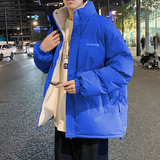 @港风-加绒冬季新款撞色图案潮流棉衣男上衣-MY538-P90控128，男装棉衣，电商D246