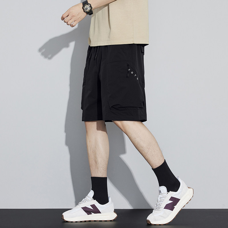 夏季短裤男工装松紧五分裤休闲运动薄款8317-P45限价卷99图片