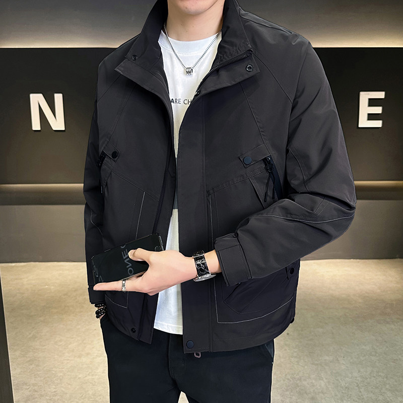 @店主-2025春装抖音男士辑明线工装夹克外套JK145-P85图片