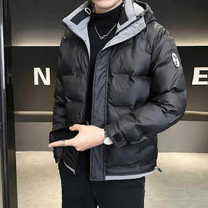 @店主风-跑量冬白鸭绒纯色连帽羽绒服潮流男上衣YR712-P130图片
