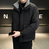 @店主风-定制面料2024新款白鸭绒工装拼接立领羽绒服男YR913-P185，男装羽绒服，电商D246