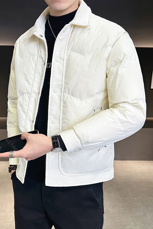@店主风-冬新款轻薄羽绒服潮流男立领拼接外套-8803-P165,男装羽绒服,电商D246