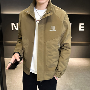 @店主-2025年春秋新款男士高端针织拼接工装夹克外套JK136-P80图片