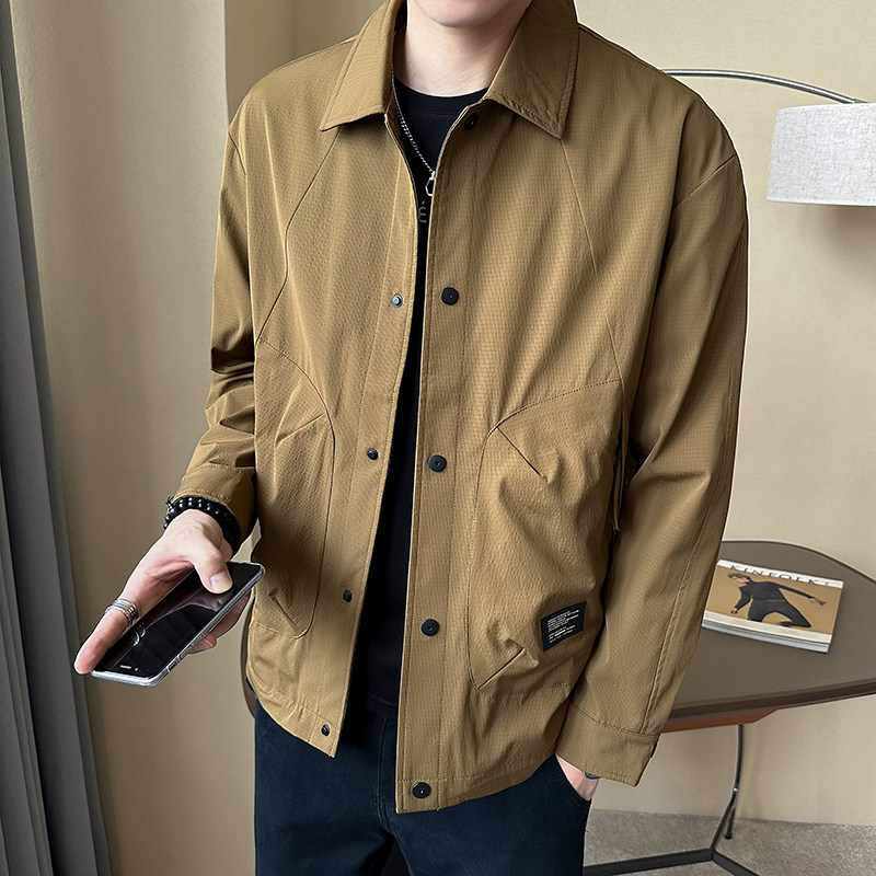 店主风  定制面料2025春秋男士设计感外套工装夹克男6811-P95图片