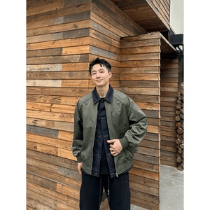 抖音 BIG林男士牛仔拼接假两件水洗工装夹克外套2506-P125图片