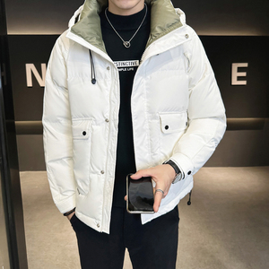 @店主风-冬织连帽拼接羽绒服潮流男拼接外套YR852-P155图片