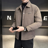 @标90绒肌理感特殊面料白鸭绒羽绒服潮流男衬衫领YR879-P230，男装羽绒服，电商D246