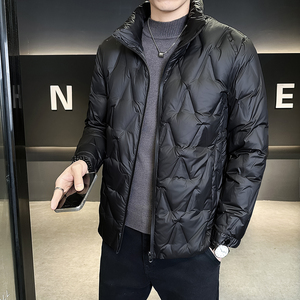 @新标90 新款抖音外套羽绒服轻奢菱形格男外套2510-P210图片