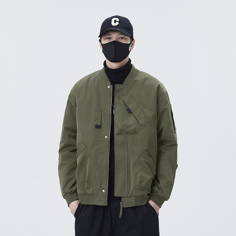 无影墙2025春秋新款男士重工外套棒球领工装夹克男JK115-P110,男装夹克,电商D246