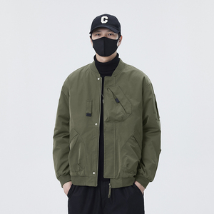 无影墙  2025春秋新款男士重工外套棒球领工装夹克男JK115-P110图片