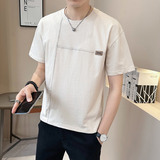 新面料轻奢高级男士设计感拼接短袖T恤半袖S515-P48，男装T恤，电商D246