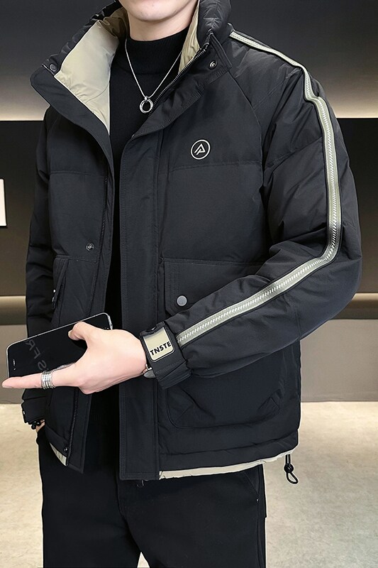 @店主风-新款白鸭绒羽绒服潮流男织带拼接YR875-P165258,男装羽绒服,电商D246
