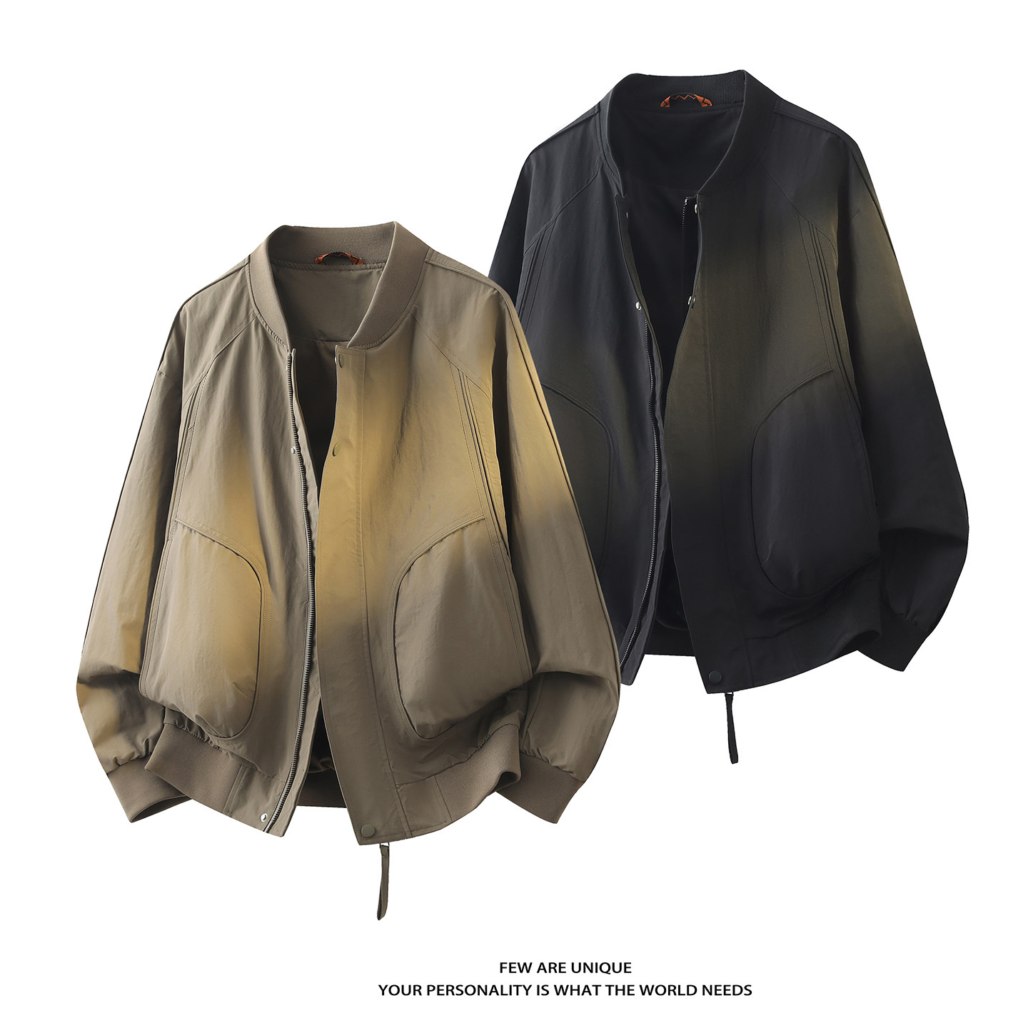 平铺3D2026春秋新款男士外套定制棒球领工装夹克男1901-P105，男装夹克，电商D246