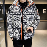 @店主风-冬季新款撞色图案潮流棉衣男时尚上衣-MY519-P105，男装棉衣，电商D246