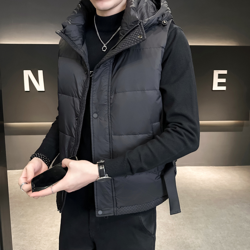 @店主风-有大码特殊工艺拼接马甲羽绒服潮流男外套2208-P130，男装羽绒服，电商D246