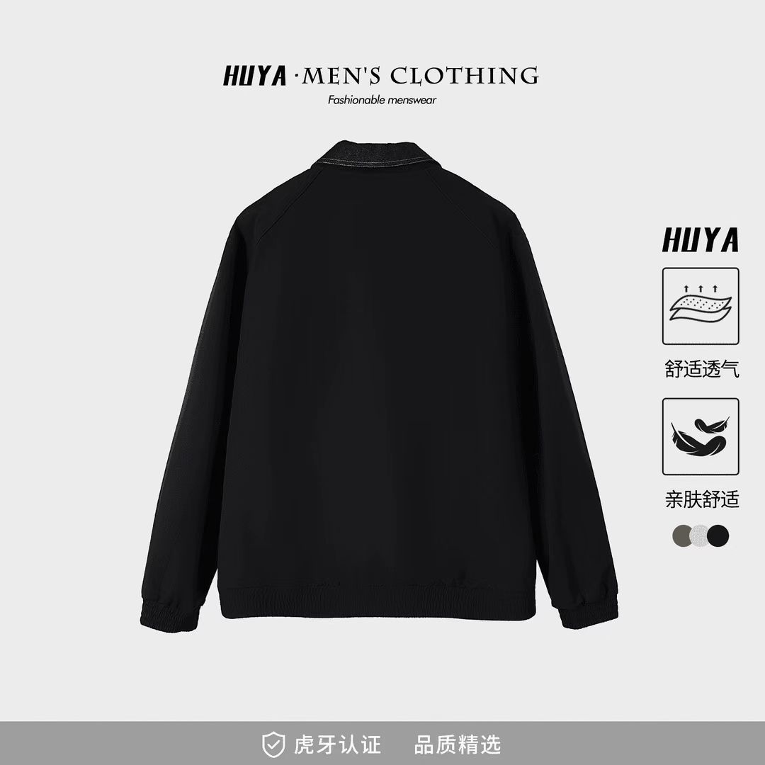 抖音BIG林男士牛仔拼接假两件水洗工装夹克外套2507-P120,男装工装外套,电商D246