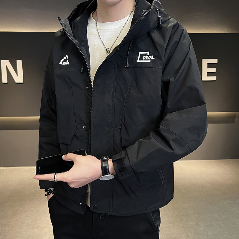 @店主风-冲锋衣春秋季新款工装连帽长袖夹克外套2627-P125，男装夹克，电商D246