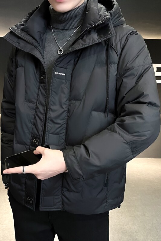 @店主风-抖音设计感白鸭绒羽绒服潮流男连帽上衣1832-P190,男装羽绒服,电商D246