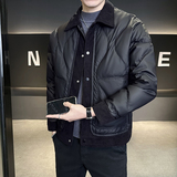 @新标90 淘系假两件皮衣外套羽绒服设计感男外套YR890-P245,男装皮衣,电商D246, @新标90 淘系假两件皮衣外套羽绒服设计感男外套YR890-P245,男装皮衣,电商D246,