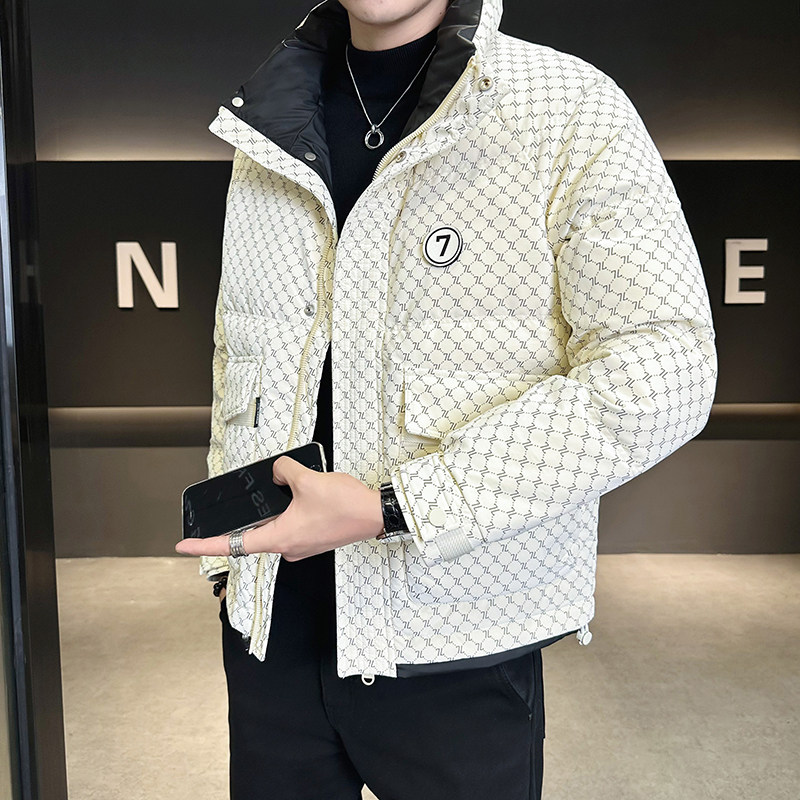 @店主风-满印冬新款白鸭绒皮衣羽绒服潮流男35005-P185图片