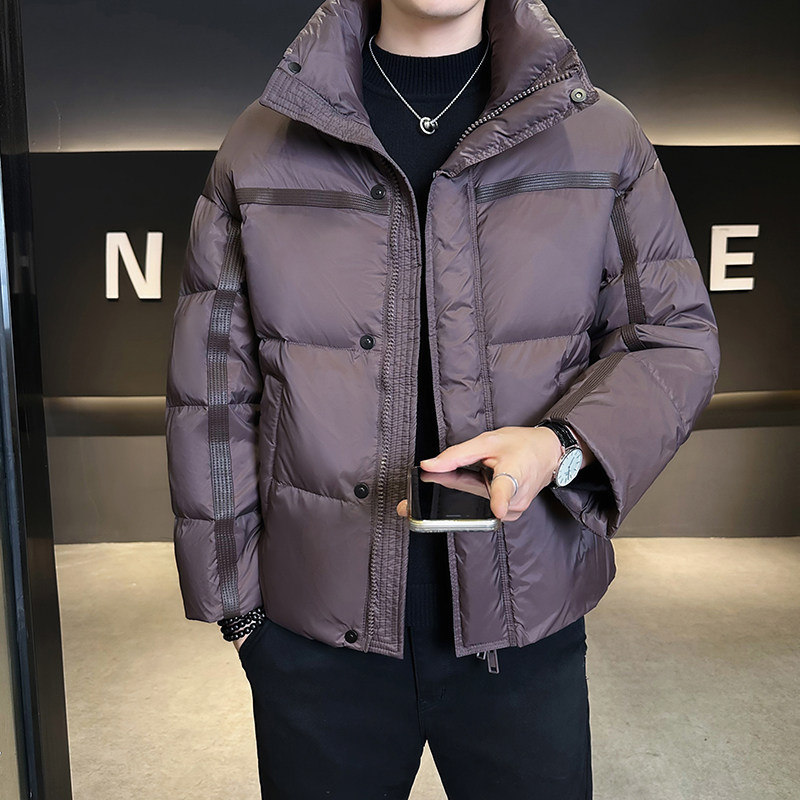 @标泡芙云朵织带拼立领工装羽绒服面包服潮流男外套910-P220,男装羽绒服,电商D246