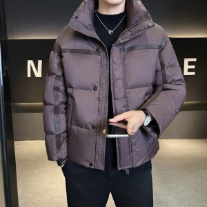@标 泡芙云朵织带拼立领工装羽绒服面包服潮流男外套910-P220图片