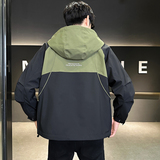 @店主风-冲锋衣织带拼接新款工装连帽长袖夹克外套609-P108，男装夹克，电商D246