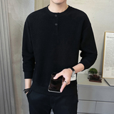 @店主风特殊面料条纹男针织长袖卫衣圆领外套6871-P68，女装短外套，电商D246