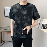 @店主扎染设计男士高克重圆领条纹短袖T恤半袖32013-P48，男装T恤，电商D246
