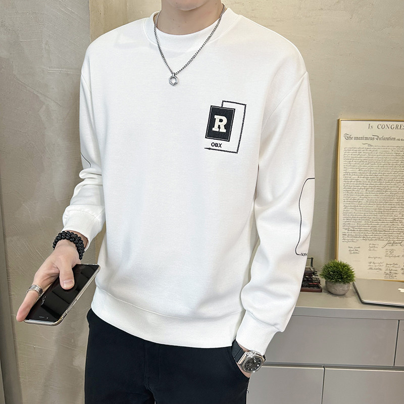 @店主风特殊面料上衣男针织长袖卫衣圆领外套休闲-7707-P58,男装卫衣,电商D246