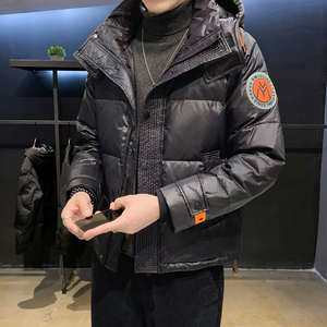 @店主风-冬新款亮面白鸭绒羽绒服潮流男连帽上衣-YR805-P160图片