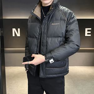 @店主风-冬新款亮面羽绒服潮流男立领拼色-8582-P165控258图片