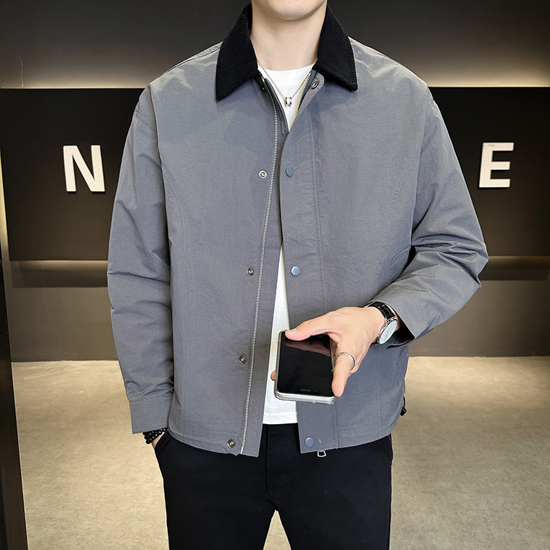 @店主-2025春秋装装连帽男士立体裁剪拼接工装夹克外套111-P100,男装夹克,电商D246