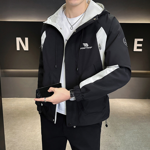 @店主风-冲锋衣春秋季新款工装连帽长袖夹克外套6801-P105图片
