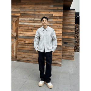 抖音  虎牙兄弟美式男士翻领双领工装夹克外套2508-P80图片